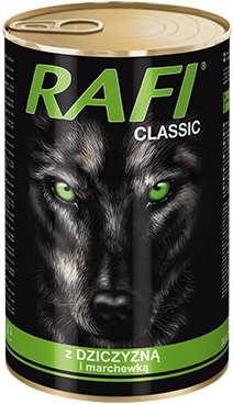 Mokra karma dla psa puszka Rafi Classic mix smaków 1240g - 18 sztuk