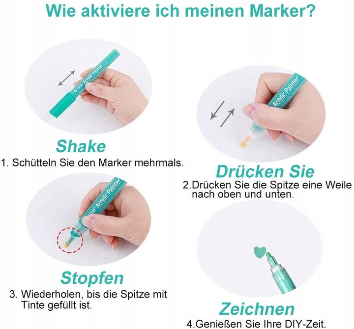 MARKERY KREDOWE do TABLIC PISAKI SUCHOŚCIERALNE Flamastry Mazaki - 12 SZT