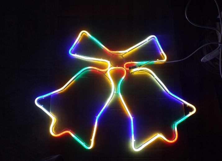 OZDOBA ŚWIĄTECZNA DZWONKI MULTIKOLOR NEON