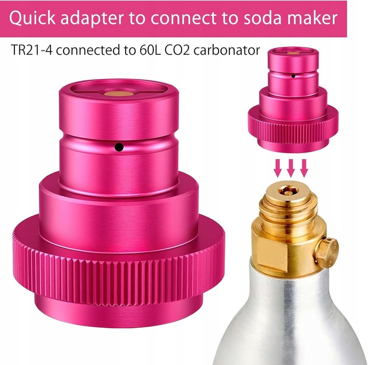 Adapter do Saturatora Sodastream Terra Na Butelkę CO2 z Gwintem TR21/4