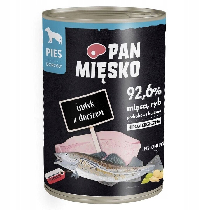 PAN MIĘSKO PAKO MIX KARMA MOKRA DLA PSA MIX 6 SMAKÓW PUSZKA 12 X 400 G
