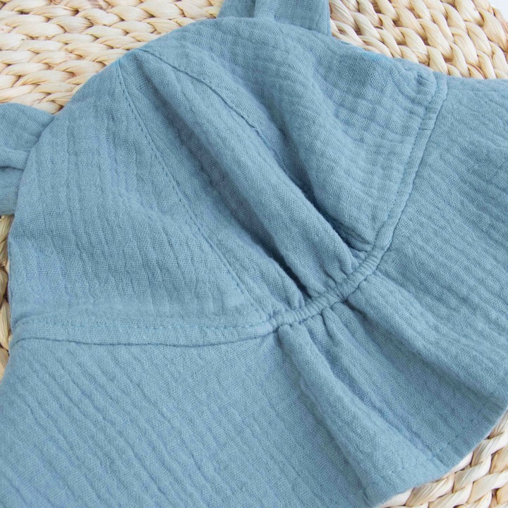 KAPELUSZ MUŚLINOWY czapka dziecięca na słońce letnia BUCKET wiązany 48-50