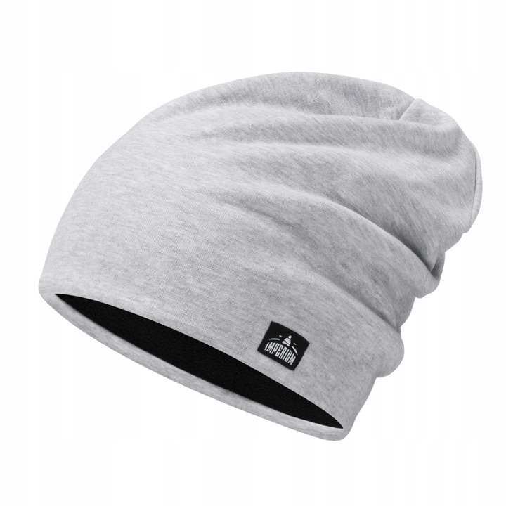 Czapka zimowa męska na polarze Jasna Szara