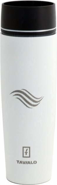 Kubek termiczny 460ml + 2 uszczelki silikon biały