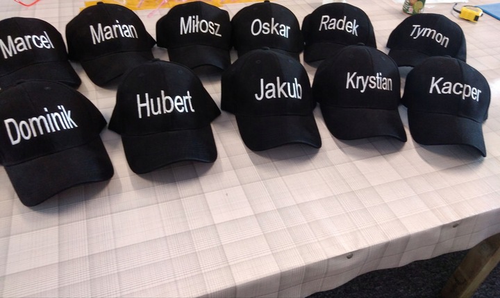 CZAPKA BEJSBOLÓWKA HAFT LOGO NAPISEM NADRUKIEM