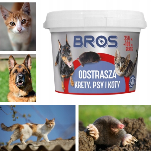 ODSTRASZACZ PSÓW KOTÓW KRETÓW ŚRODEK PREPARAT BROS