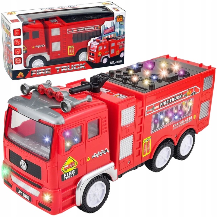 Straż pożarna wóz strażacki światło dźwięk automatyczna jazda