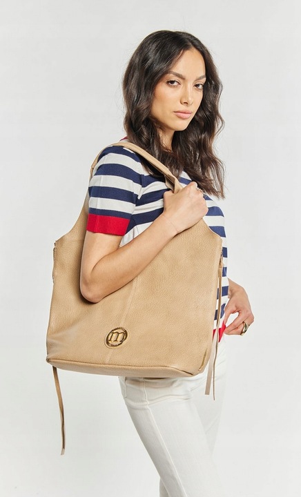 Monnari Torebka Shopper Model 2w1 Listonoszka Kolekcja Premium Czarna