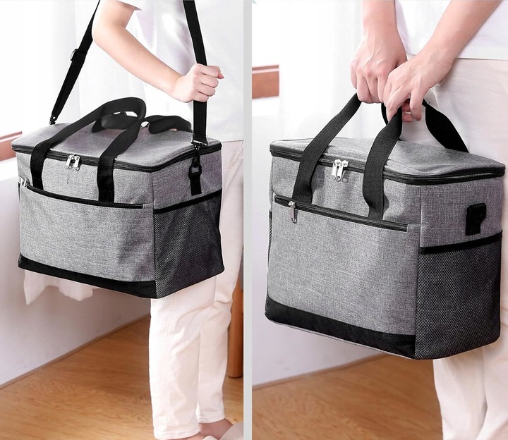 TORBA TERMICZNA na LUNCH BOX na jedzenie torba ŚNIADANIOWA na ramie 20L XL