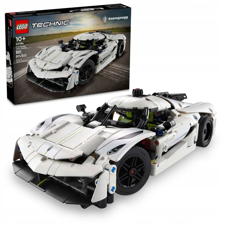 LEGO Technic 42184 Biały hipersamochód Koenigsegg Jesko Absolut