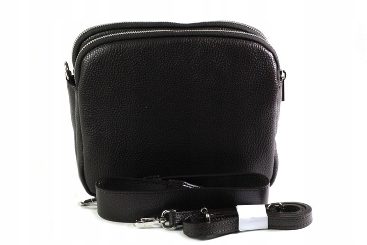 Ryłko Mała brązowa torebka damska elegancka ładna z łączonych skór