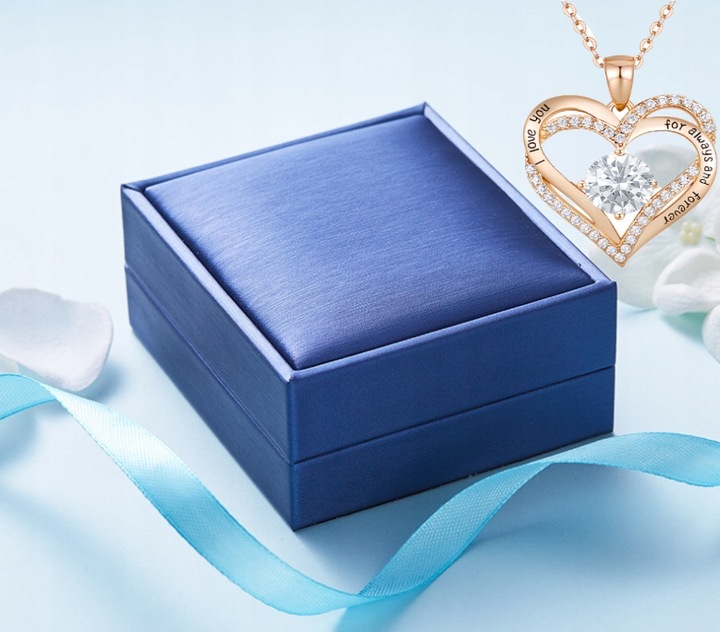 NASZYJNIK SREBRNY 925 + WISIOREK SERDUSZKO, PROJEKTOWANIE MARKI CDE