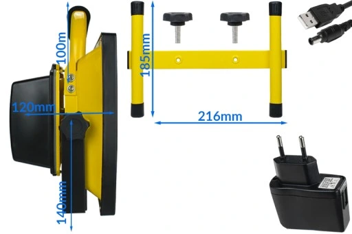 HALOGEN ROBOCZY REFLEKTOR NAŚWIETLACZ LED Z AKUMULATOREM PRZENOŚNY IP65 30W