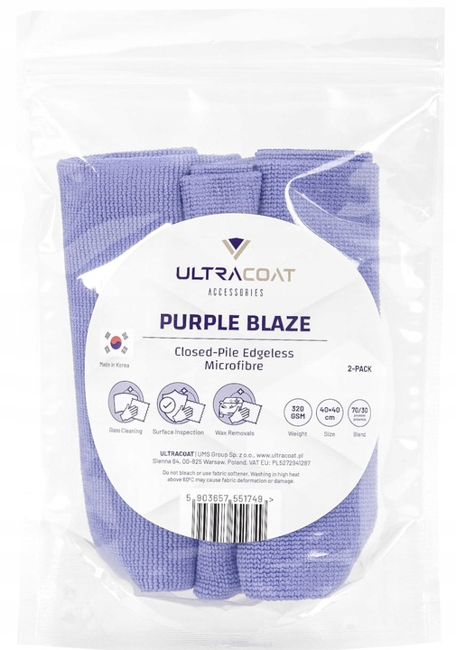 Ultracoat Purple Blaze - Miękkie Mikrofibry 2-Pack