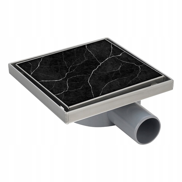 ODPŁYW LINIOWY KWADRATOWY 15x15 CM INOX OBROTOWY NISKI SYFON 360 DL07 FIX