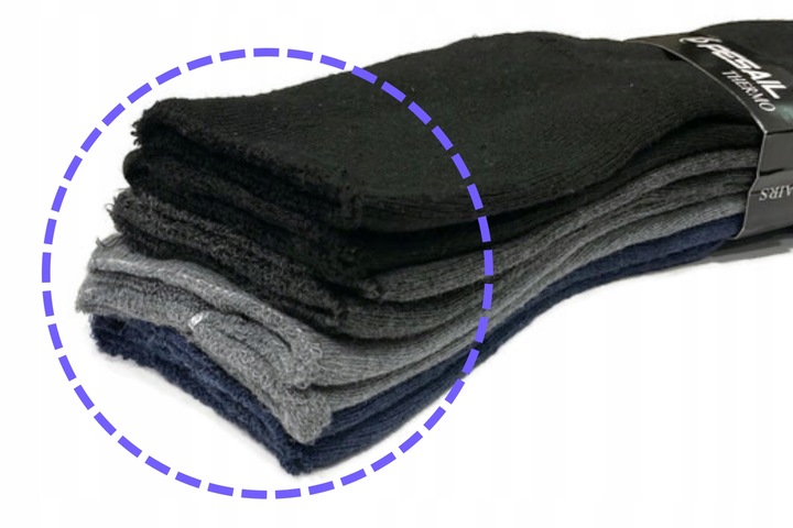 8x Skarpety Termo Bezuciskowe gładkie Pesail 42-46