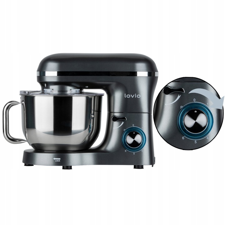 Robot planetarny MIKSER Z MISĄ kuchenny 6,2L 1900W MOCNY TRWAŁY AKCESORIA