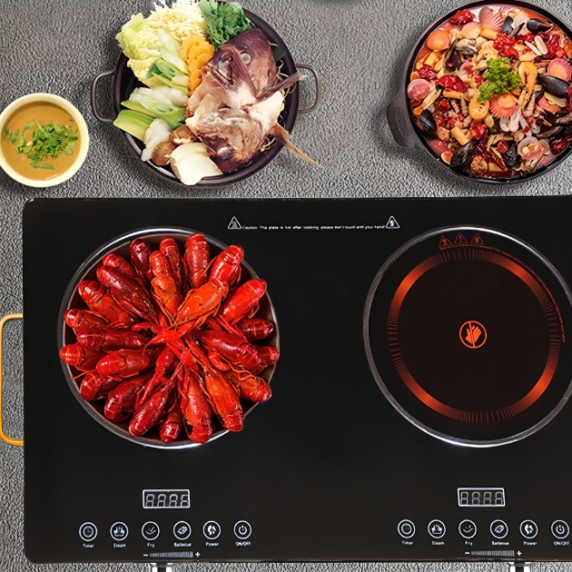 KUCHENKA PŁYTA GRZEWCZA PODWÓJNA DWUPALNIKOWA PRZENOŚNA 4000W ELEKTRYCZNA