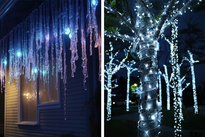 ZEWNĘTRZNY WĄŻ ŚWIETLNY LED ŚWIECĄCY ŁAŃCUCH ZIMNY PROGRAMATOR 70 metrów