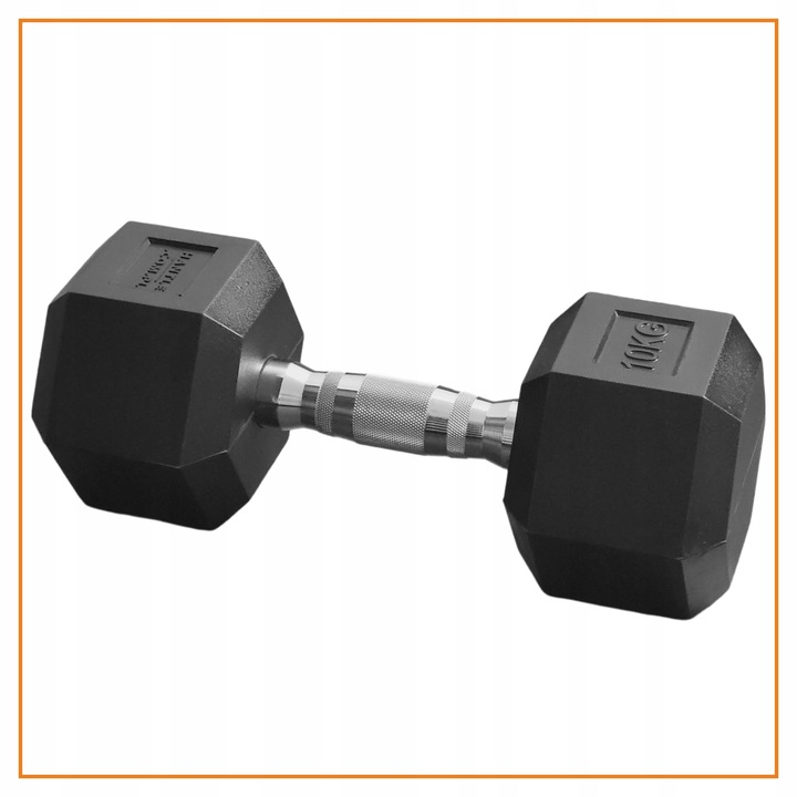 HANTLA HEX - HANTLE ŻELIWNE STALOWE GUMOWANE - 10 kg - PROFESJONALNE