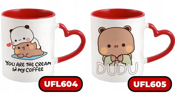 KUBEK PREZENT MISIE BUBU I DUDU CUTE BEAR LOVE MIŚ