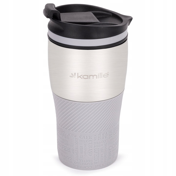 KUBEK TERMICZNY stalowy TERMOS do kawy herbaty szczelny KAMILLE 320ml