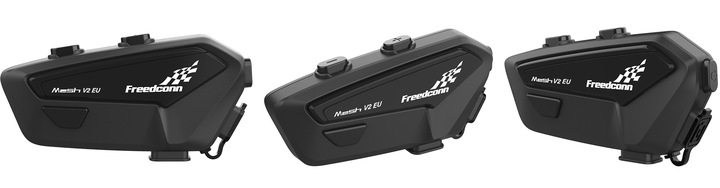 INTERKOM MOTOCYKLOWY FREEDCONN FX PRO V2 EU TRYB MESH 6 OSÓB DŹWIĘK HI-RES