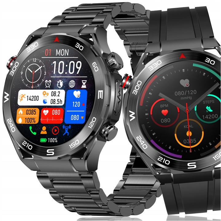 SMARTWATCH ZEGAREK MĘSKI POMIAR EKG GLUKOZA CIŚNIENIE TEMPERATURA HRV BMI