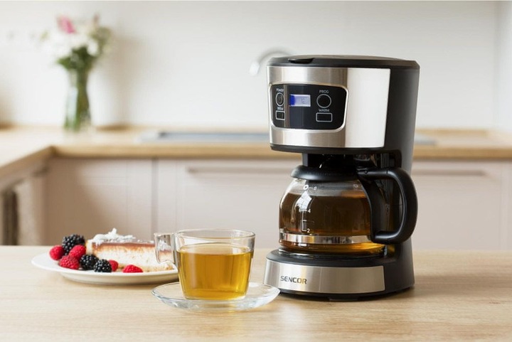 Ekspres przelewowy do kawy Sencor SCE3700BK moc 700W LCD pojemność 0.75L