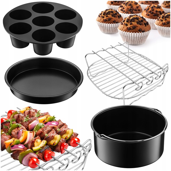 AKCESORIA DO FRYTKOWNICY MOZANO AIR FRYER ZESTAW 4 ELEMENTY