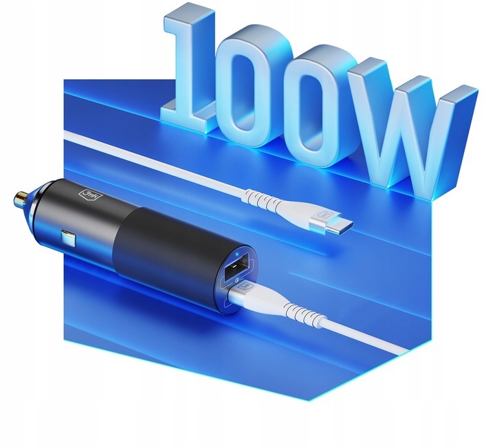 Ładowarka samochodowa 3mk 100W + Kabel USB-C 2m 5A