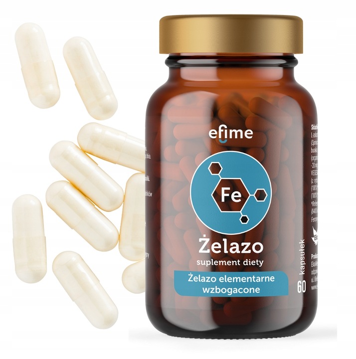 Żelazo elementarne + Witamina C Kwas foliowy burak szpinak Anemia Wegan