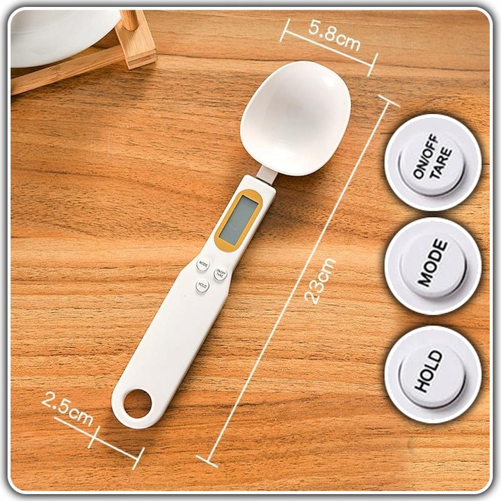 WAGA ELEKTRONICZNA KUCHENNA DO KUCHNI ŁYŻKA MIARKA Z WAGĄ