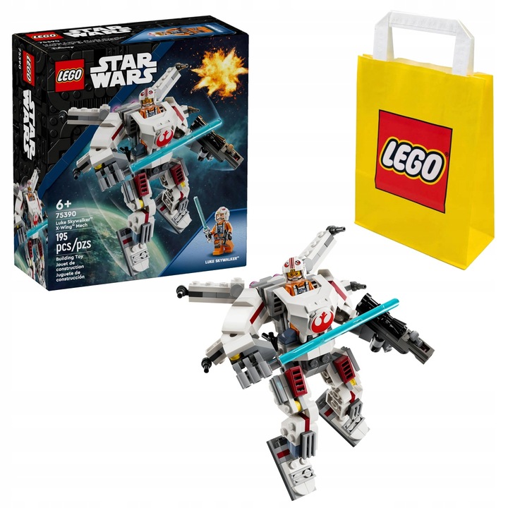 KLOCKI LEGO STAR WARS 75390 MECH X-WING LUKE'A SKYWALKERA NA PREZENT +TORBA