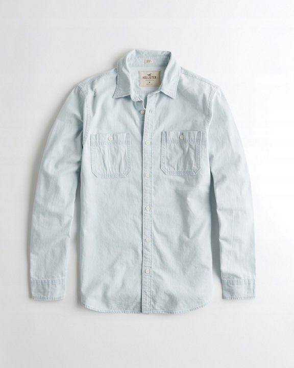 HOLLISTER Koszula Męska Graphic Denim Shirt USA M
