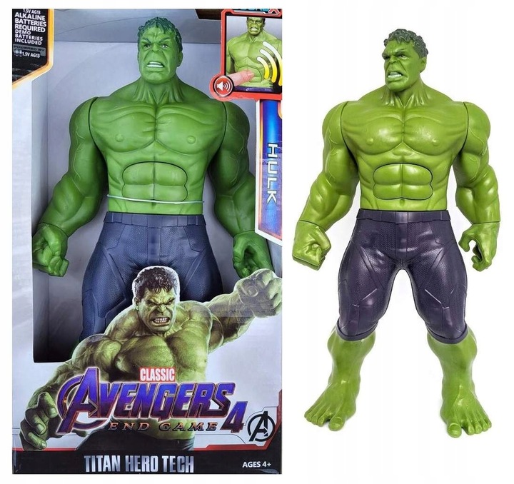 Hulk Avengers figurka z dźwiękiem ruchome elementy wielkość 30 cm Duży