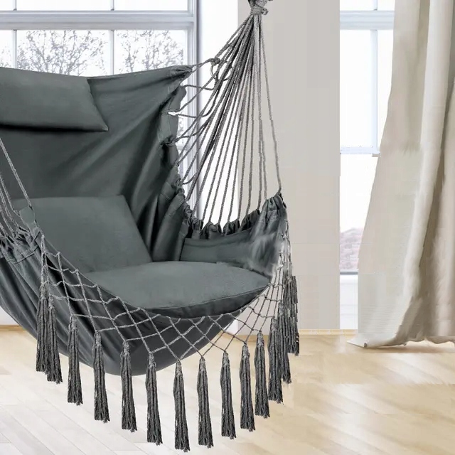 HAMAK HUŚTAWKA KRZESŁO BRAZYLIJSKIE FOTEL WISZĄCY XXL OGRODOWY BUJANY 150KG
