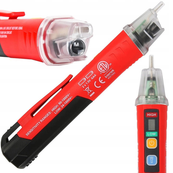 Bezdotykowy tester próbnik napięcia UNI-T UT12D-EU 24-1000V AC DETEKTOR