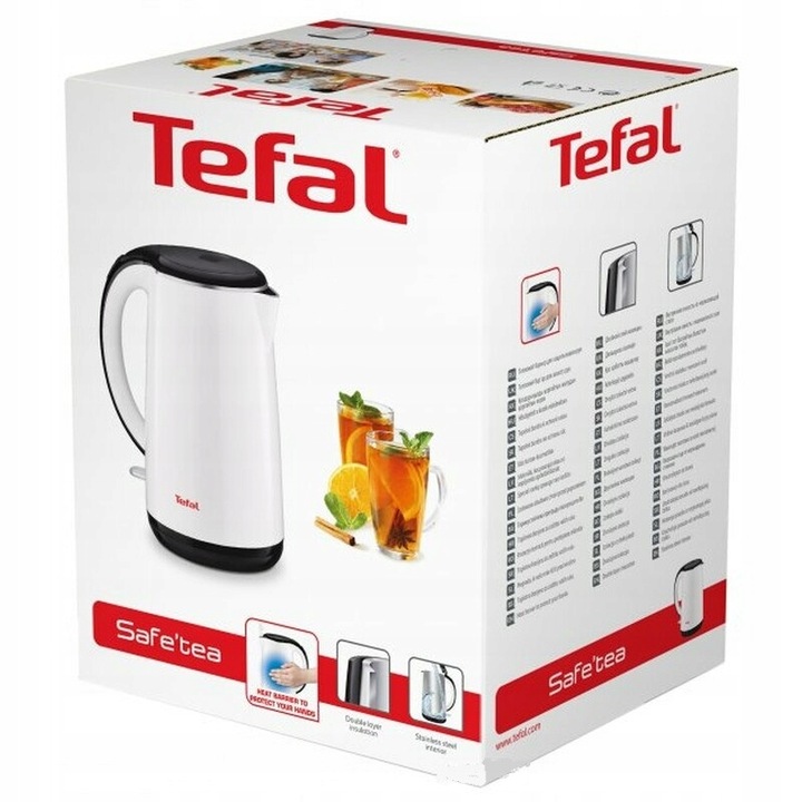 Czajnik elektryczny Tefal 1,7L 2150W biały, czarny