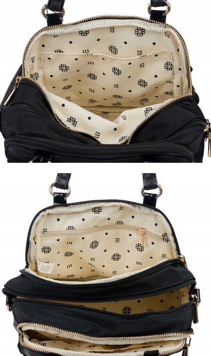 TOREBKA LISTONOSZKA MONNARI PIKOWANA SPORTOWA POJEMNA 3 KOMOROWA Czarny