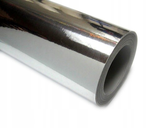 FOLIA OKLEINA LUSTRZANA CHROM SREBRNA 152cmx50cm