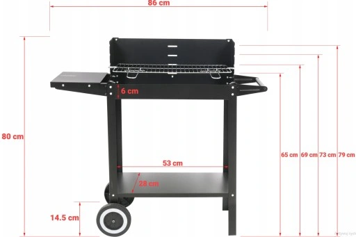 Grill węglowy Lund 48 x 26,5 cm