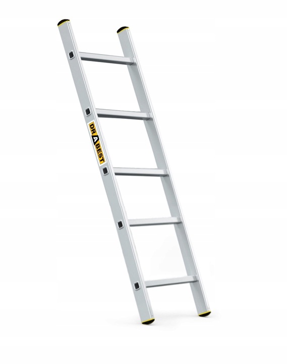 Drabina aluminiowa przystawna profesjonalna 5 stopniowa DRABEST + HAK