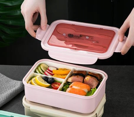 Śniadaniówka Szkoły Lunchbox Pracy Pojemnik Box Bento z Zastawa stołowa