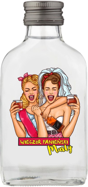 Butelka upominek na wieczór kawalerski BUTELKI Setki z nadrukiem UV napisem