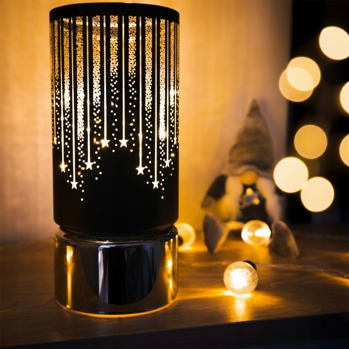 Lampion Świąteczny LED Duży Szklany - Dekoracja Świąteczna Ozdobna Na Stół