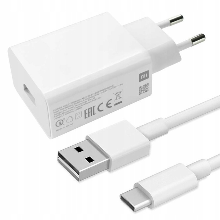 ŁADOWARKA XIAOMI FAST CHARGE 3.0 + KABEL TYPU C