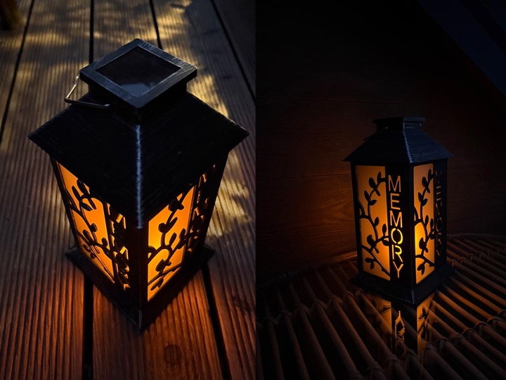 LAMPKA SOLARNA ZNICZ SOLARNY NA GRÓB CMENTARZ LAMPION LED LATARNIA PAMIĘĆ
