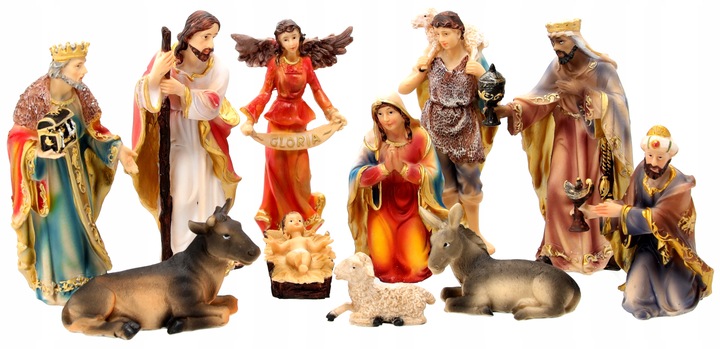 FIGURY DO SZOPKI ŻŁOBKA 15 CM ŻYWICA 11 FIGUR BOŻE NARODZENIE