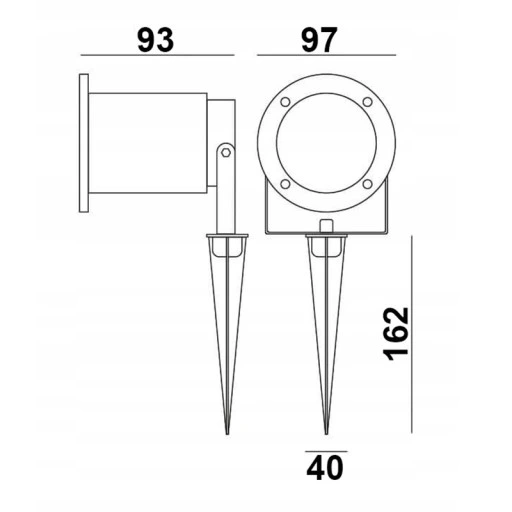 Lampa Reflektor LED wbijany GU10 Czarny